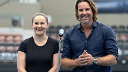 Ashleigh Barty und Patrick Rafter in Brisbane Ashleigh Barty und Patrick Rafter in Brisbane