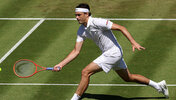 Taylor Fritz am Donnerstag auf dem No. 2 Court in Wimbledon