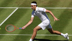 Taylor Fritz am Donnerstag auf dem No. 2 Court in Wimbledon