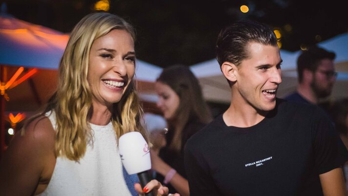 Barbara Schett und Dominic Thiem