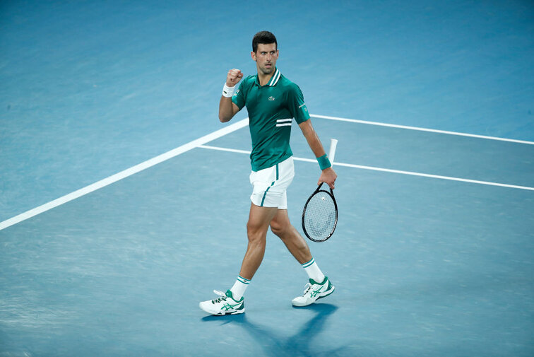 Novak Djokovic bei den Australian Open in Melbourne