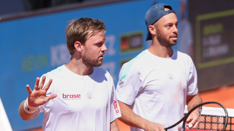 Kevin Krawietz und Tim Pütz mussten zum Einzug ins Achtelfinale von Madrid drei Matchbälle abwehren. Jürgen Hasenkopf