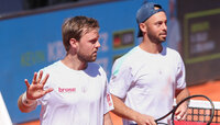 Kevin Krawietz und Tim Pütz mussten zum Einzug ins Achtelfinale von Madrid drei Matchbälle abwehren. Jürgen Hasenkopf