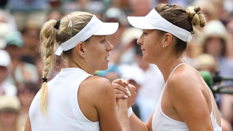 Angelique Kerber und Belinda Bencic 2018 in Wimbledon