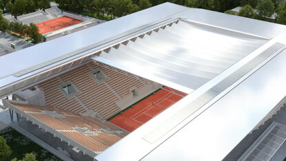 Der Court Suzanne-Lenglen bekommt 2024 auch ein Dach