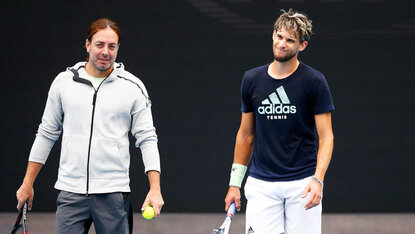 Nicolas Massu und Dominc Thiem in Melbourne Nicolas Massu und Dominc Thiem in Melbourne