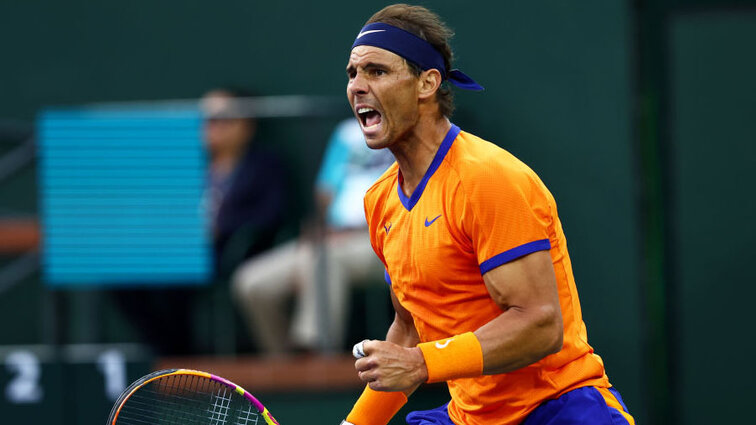 Rafael Nadal stand 2022 im Finale von Indian Wells Rafael Nadal stand 2022 im Finale von Indian Wells