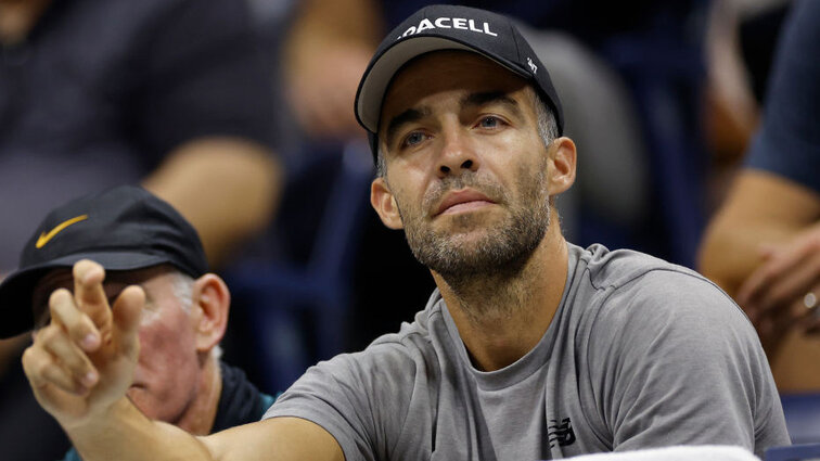 Pere Riba in der Box von Coco Gauff bei den US Open 2023 Pere Riba in der Box von Coco Gauff bei den US Open 2023