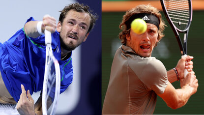 Daniil Medvedev und Alexander Zverev haben bereits 13-mal auf der ATP-Tour gegeneinander gespielt