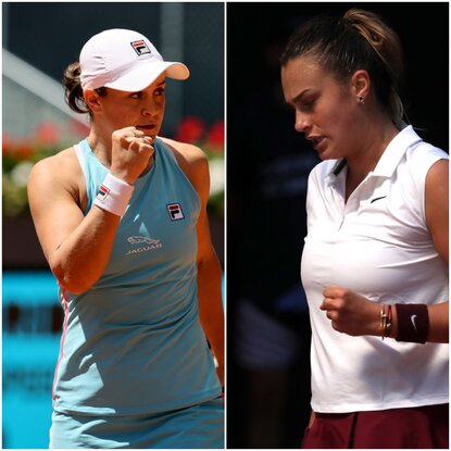 Ashleigh Barty und Aryna Sabalenka treffen im Finale aufeinander Ashleigh Barty und Aryna Sabalenka beim WTA-1000-Turnier in Madrid