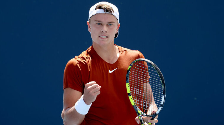Holger Rune spielt in Miaminun gegen Taylor Fritz Holger Rune spielt in Miaminun gegen Taylor Fritz