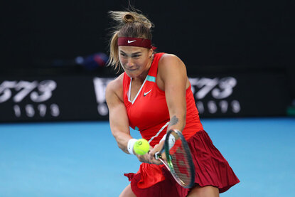 Aryna Sabalenka tat sich gegen Storm Sanders schwer Aryna Sabalenka tat sich gegen Storm Sanders schwer