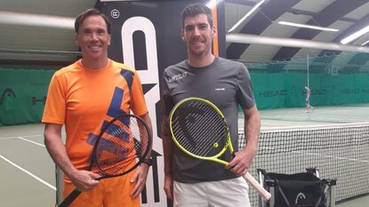 HEAD-Gewinner Stefano Cotugno mit Gerald Melzer HEAD-Gewinner Stefano Cotugno mit Gerald Melzer