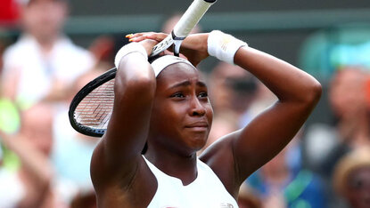 Cori Gauff - ungläubig nach dem Coup gegen Venus Williams Cori Gauff - ungläubig nach dem Coup gegen Venus Williams