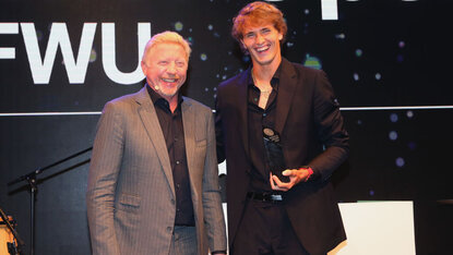 Boris Becker rät Alexander Zverev zur Eile bzgl. seines ersten Grand-Slam-Titels. Getty Images