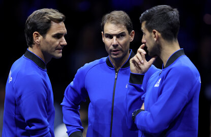Novak Djokovic zeigte sich vom Abschied von Roger Federer tief berührt Novak Djokovic zeigte sich vom Abschied von Roger Federer tief berührt