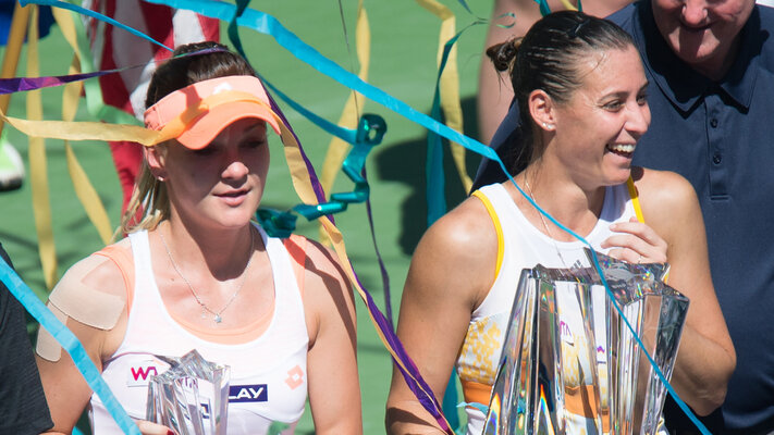 Flavia Pennetta holte sich 2014 den großen Preis - Agnieszka Radwanska war beim 6:2, 6:1 chancenlos