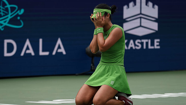 Alexandra Eala nach ihrem erfolgreichen Matchball im Finale von Washington