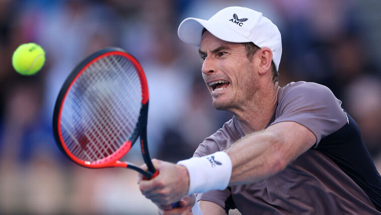 Andy Murray celebrated his first win of the season in Doha.