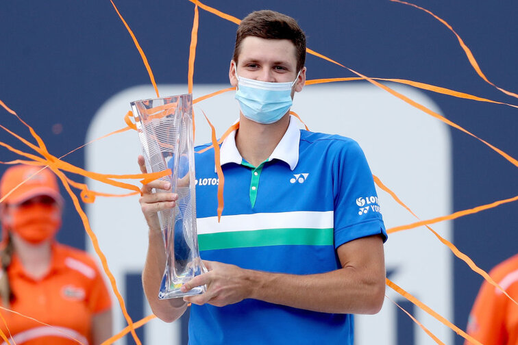 Hubert Hurkacz holte in Miami seine erste ATP-Masters-1000-Trophäe Hubert Hurkacz beim ATP-Masters-1000-Turnier in Miami