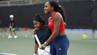Coco Gauff bei einer Clinic der USTA Coco Gauff bei einer Clinic der USTA