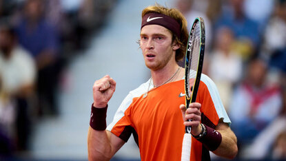 Andrey Rublev schlägt am Freitag am Heumarkt auf Andrey Rublev schlägt am Freitag am Heumarkt auf