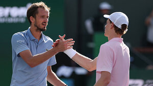 Daniil Medvedev und Jannik Sinner zuletzt in Indian Wells