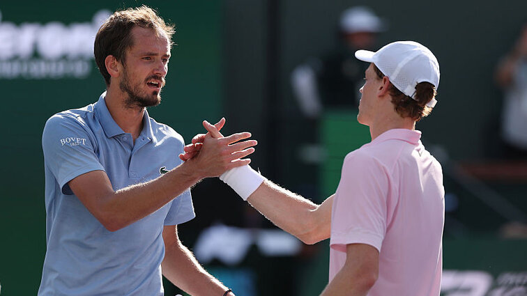 Daniil Medvedev und Jannik Sinner zuletzt in Indian Wells Daniil Medvedev und Jannik Sinner zuletzt in Indian Wells