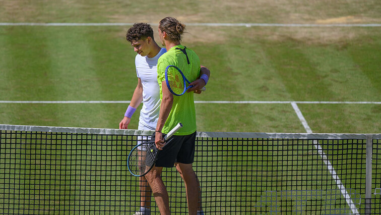 Alexander Zverev und Ben Shleton traten zuletzt in Stuttgart auf Rasen gegeneinander an.