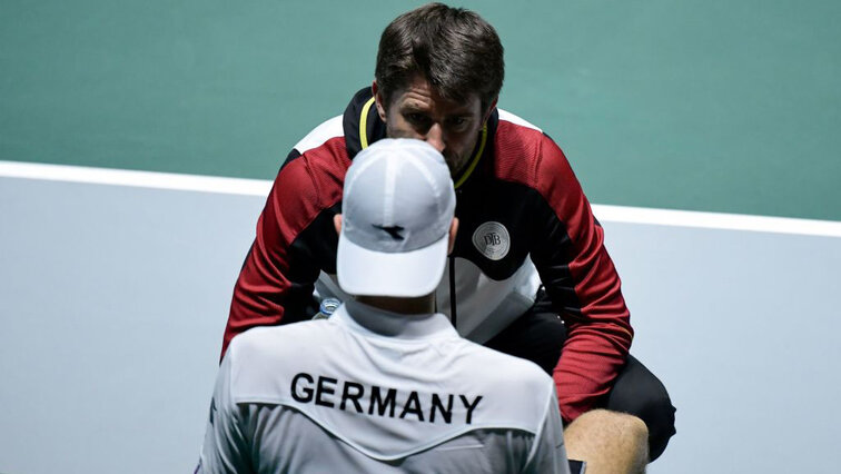 Für Jan-Lennard Struff und Michael Kohlmann ist höchste Konzentration angesagt Für Jan-Lennard Struff und Michael Kohlmann ist höchste Konzentration angesagt