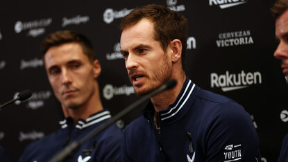 Andy Murray vor Beginn des Davis Cups in Glasgow
