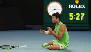 Carlos Alcaraz kann am Sonntag erstmals die Australian Open gewinnen.