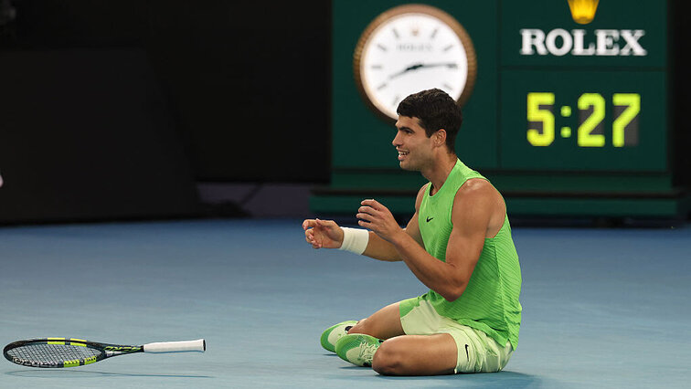 Carlos Alcaraz kann am Sonntag erstmals die Australian Open gewinnen.