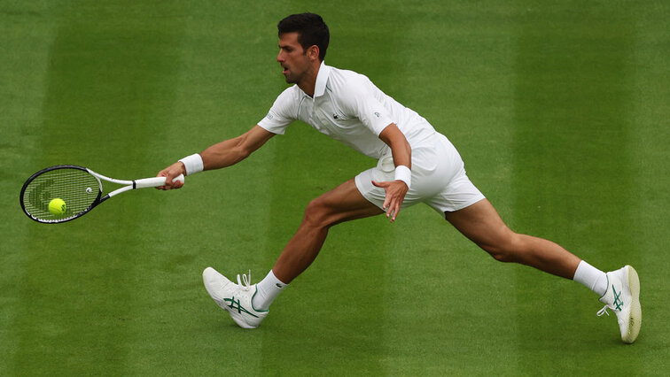 Novak Djokovic am Montag in Wimbledon