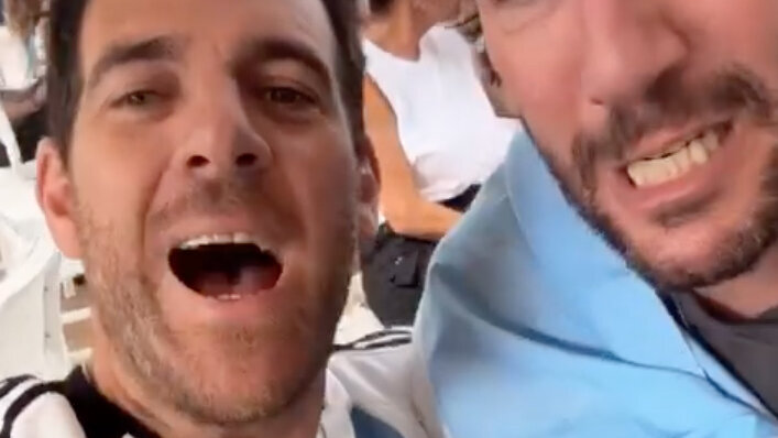 Juan Martin del Potro - wohlgemerkt vor Beginn des Endspiels Juan Martin del Potro - wohlgemerkt vor Beginn des Endspiels