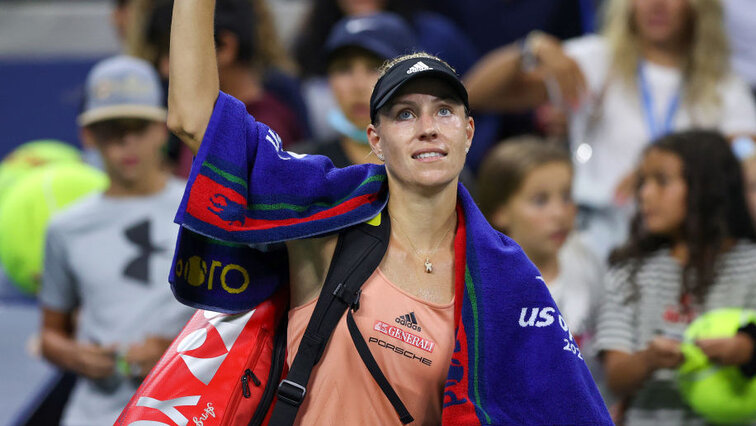 Angelique Kerber nach ihrem Ausscheiden bei den US Open 2021 Angelique Kerber nach ihrem Ausscheiden bei den US Open 2021
