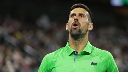 Novak Djokovic war weder mit sich noch mit dem Umpire happy Novak Djokovic war weder mit sich noch mit dem Umpire happy