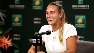 Aryna Sabalenka präsentierte sich in Indian Wells gut gelaunt