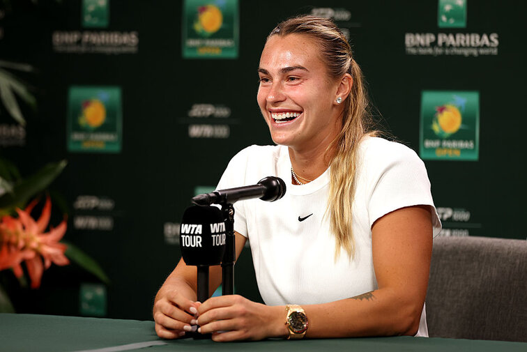 Aryna Sabalenka präsentierte sich in Indian Wells gut gelaunt