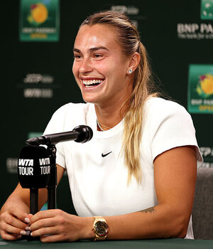 Aryna Sabalenka präsentierte sich in Indian Wells gut gelaunt