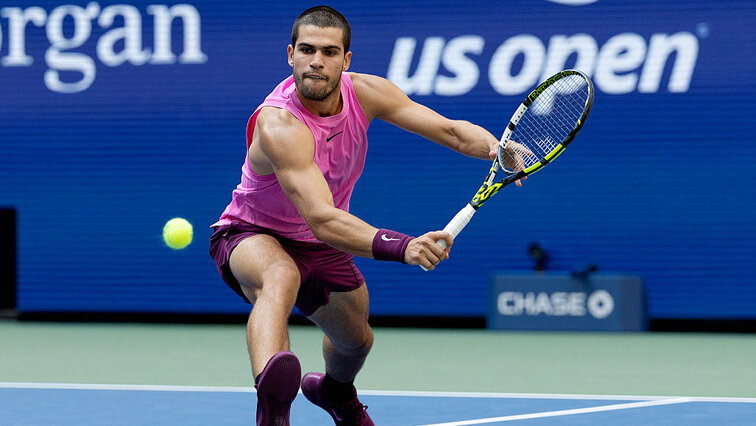 Carlos Alcaraz am Sonntag in Flushing Meadows Carlos Alcaraz am Sonntag in Flushing Meadows