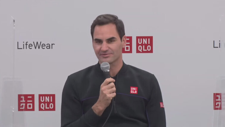 Roger Federer am Samstag in Tokio