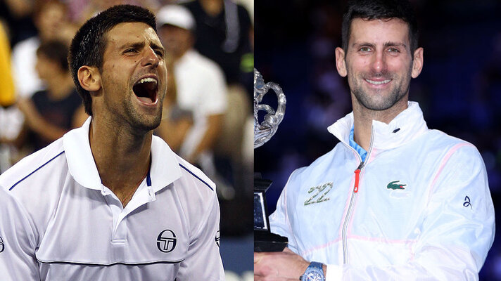 Novak Djokovic 2011 and 2023