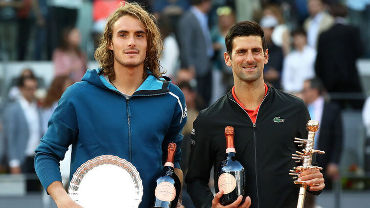 Stefanos Tsitsipas und Novak Djokovic - die Helden von Madrid