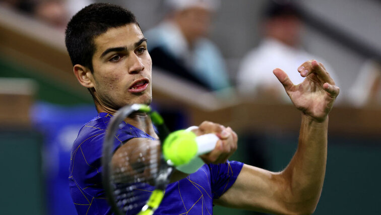 Carlos Alcaraz ist als Rückschläger immer gefährlich Carlos Alcaraz ist als Rückschläger immer gefährlich