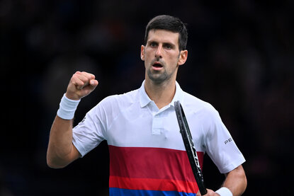 Novak Djokovic Novak Djokovic bekam es im Viertelfinale von Paris-Bercy mit Taylor Fritz zu tun