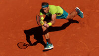 Rafael Nadal auf dem Sand in Roland-Garros Rafael Nadal on the clay at Roland-Garros