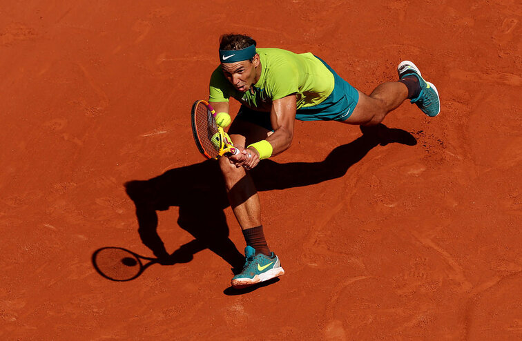 Rafael Nadal on the clay at Roland-Garros