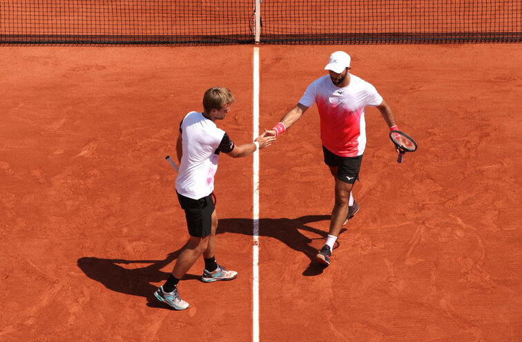 Kevin Krawietz and Horia Tecau at the French Open in Paris