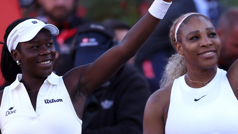 Victoria Mboko musste wie befürchtet ihre Nennung für das Doppel mit Serena Williams zurückziehen.
